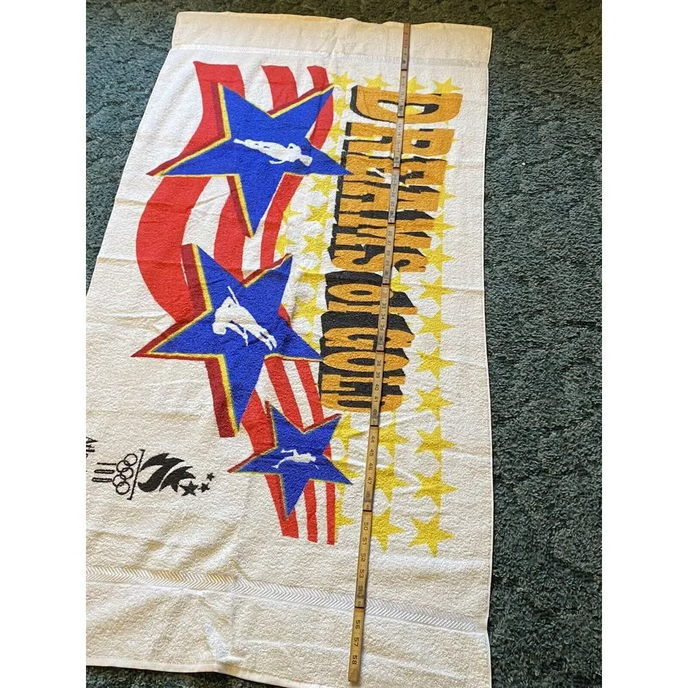 Atlanta Olympics Dreams of Gold Beach Towel New Cannon Mills‎ Nice Collector